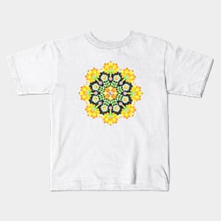 Bohemian Flower Mandala Kids T-Shirt